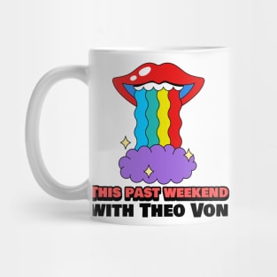 This Past Weekend Retro Rainbow Lips Mug